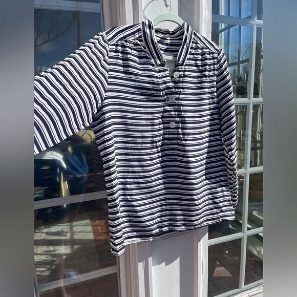 J Crew Striped Silk Tunic Blouse NWT - Picture 10 of 11